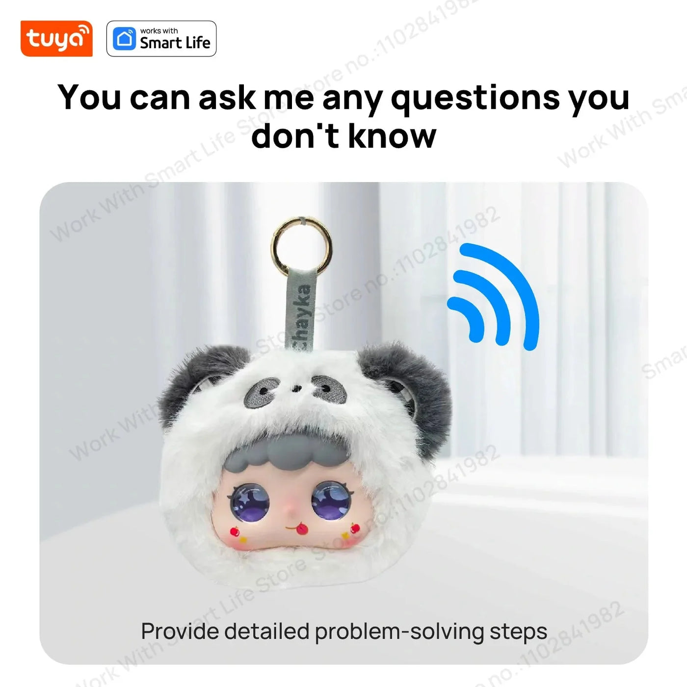 AI Plush Robot w/LED Eyes & Voice Control,Interactive Smart Toy Companion for Kids