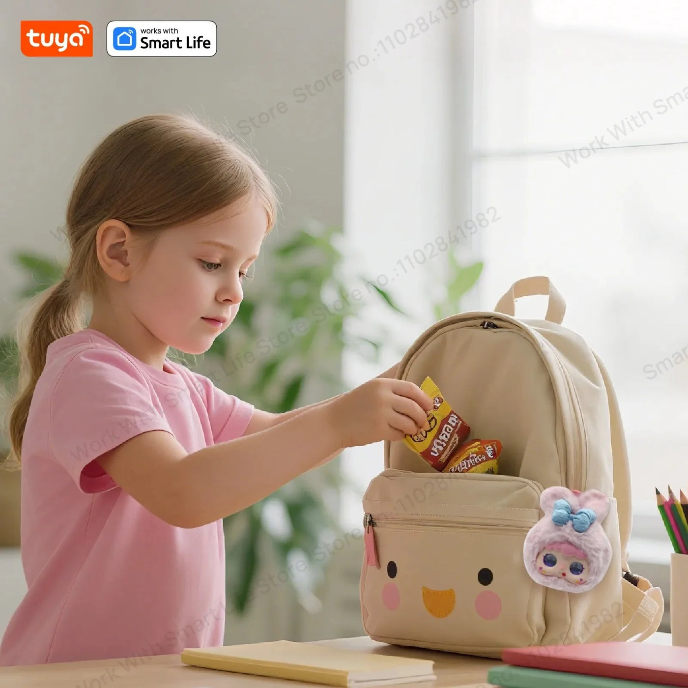 AI Plush Robot w/LED Eyes & Voice Control,Interactive Smart Toy Companion for Kids