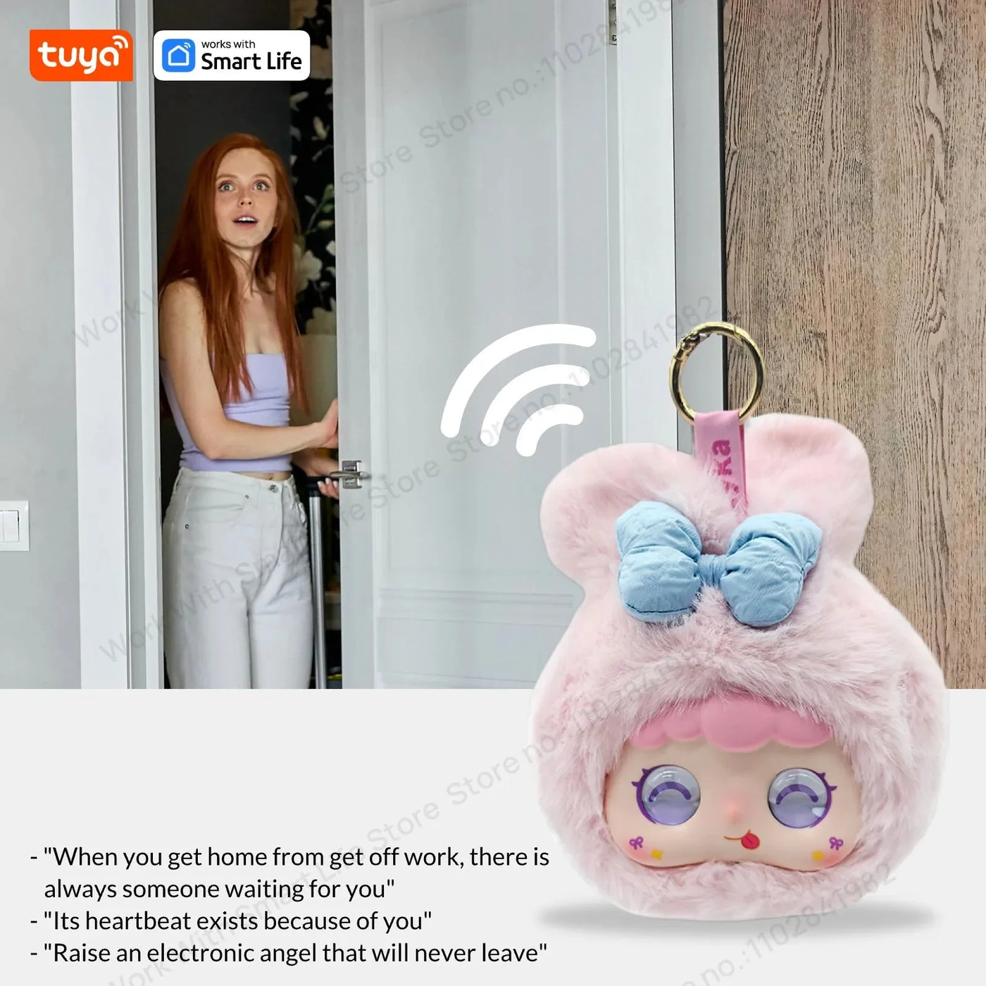 AI Plush Robot w/LED Eyes & Voice Control,Interactive Smart Toy Companion for Kids