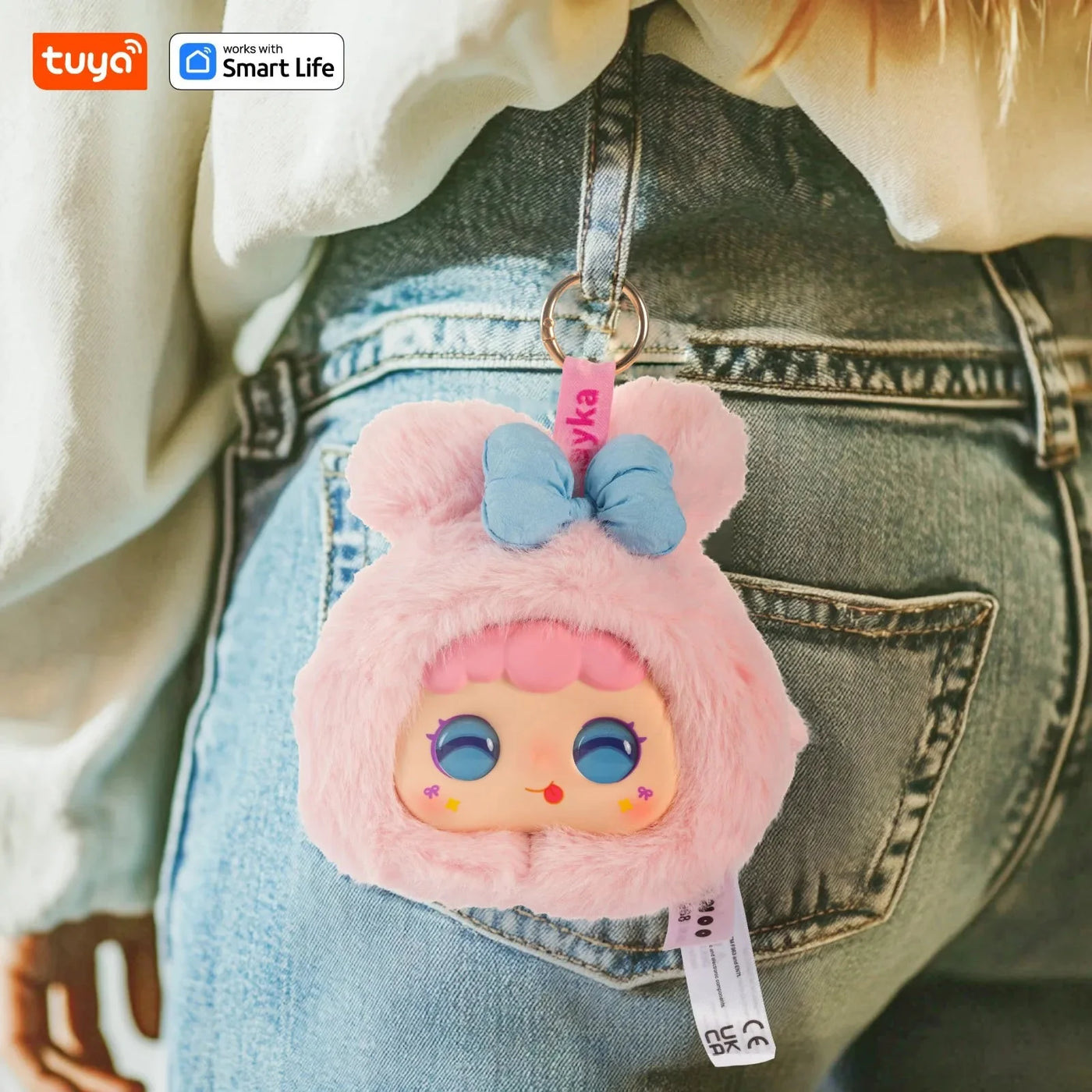 AI Plush Robot w/LED Eyes & Voice Control,Interactive Smart Toy Companion for Kids