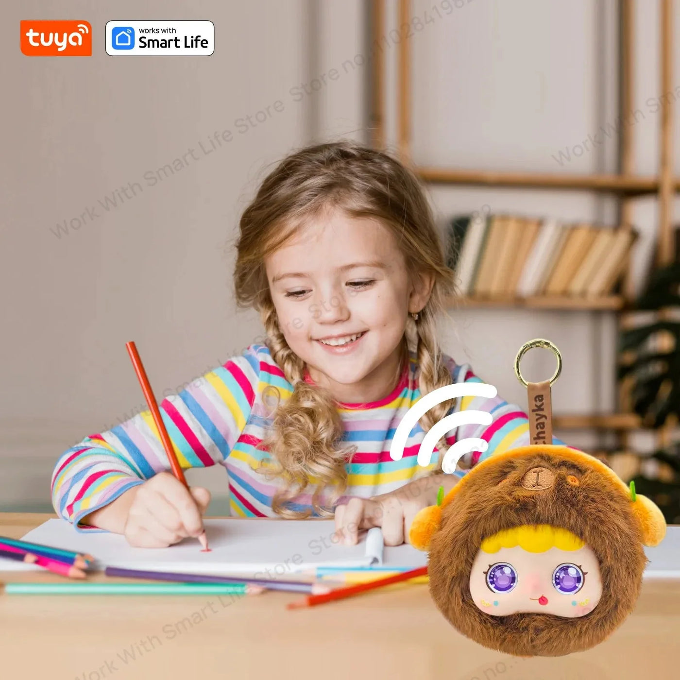 AI Plush Robot w/LED Eyes & Voice Control,Interactive Smart Toy Companion for Kids