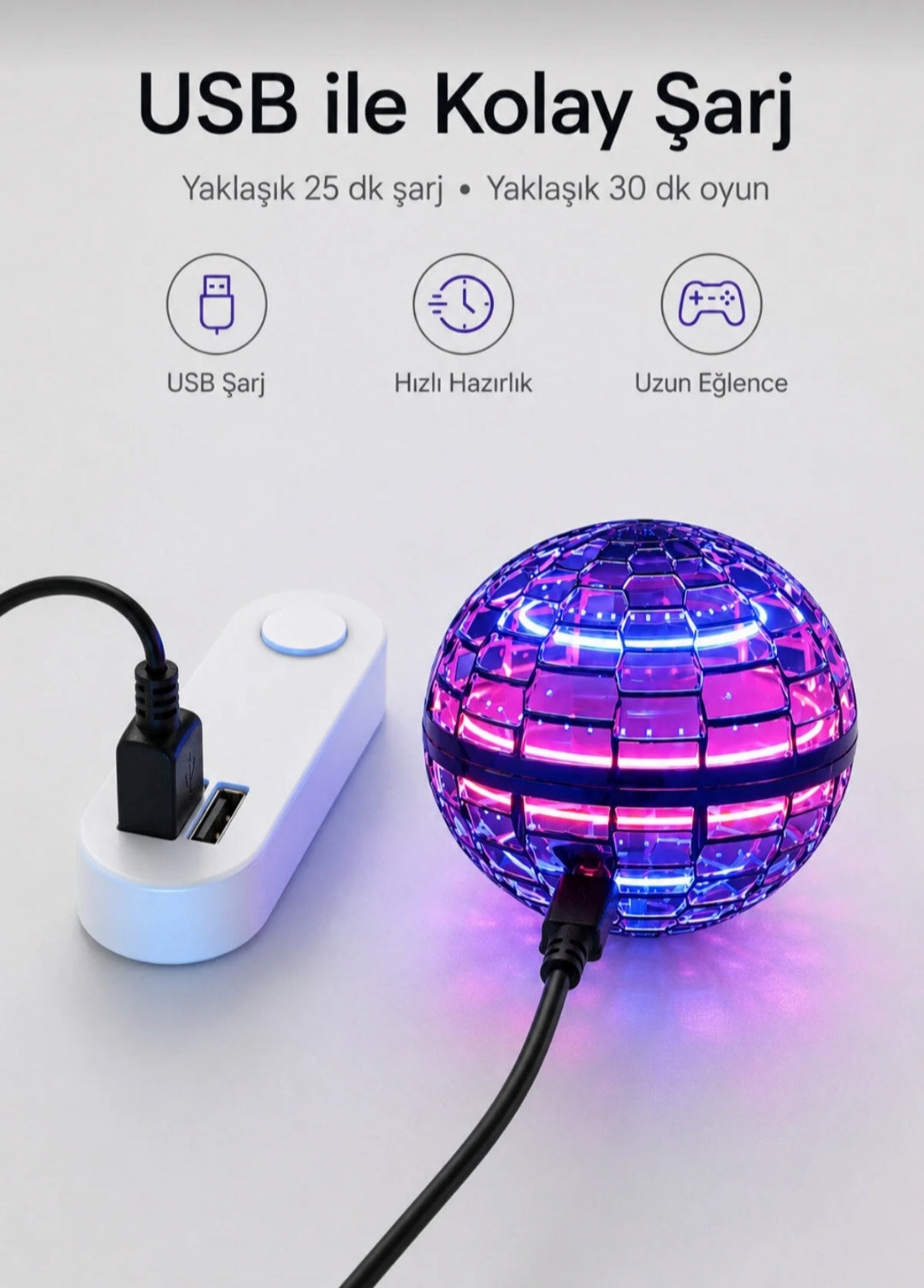 Uçan Top — Sensörlü LED Işıklı Flying Ball